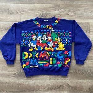 Walt disney company Mickey Family Sweatshirt Rare